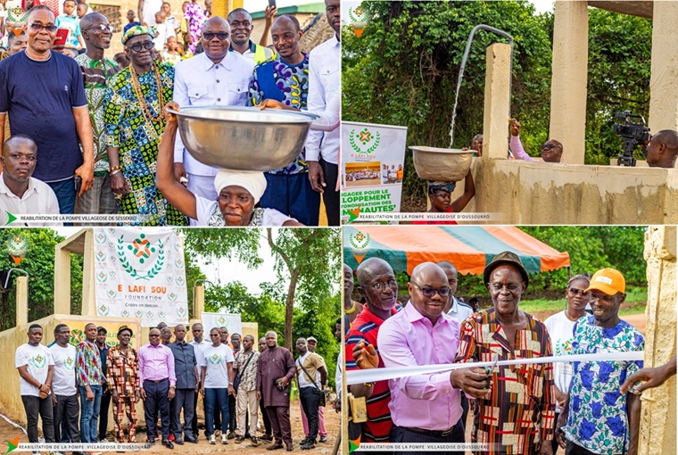 Remise officielle des pompes réhabilitées à Oussoukro et Sessekro